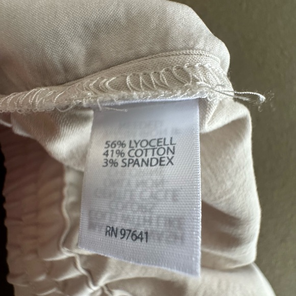 J. Jill Drawstring Moonbeam Curve Hem Ankle Pants Lyocell Cotton SZ M Spring - Picture 8 of 9